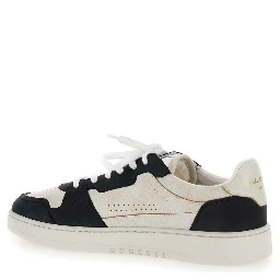 Dice Lo Black and Beige Two-Tone Sneakers in Calf Leather Man