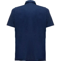 Blue Supima Cotton Polo Shirt  Gaudenzi Man