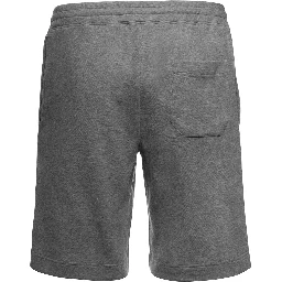 Grey Cotton Bermuda Shorts with Drawstring