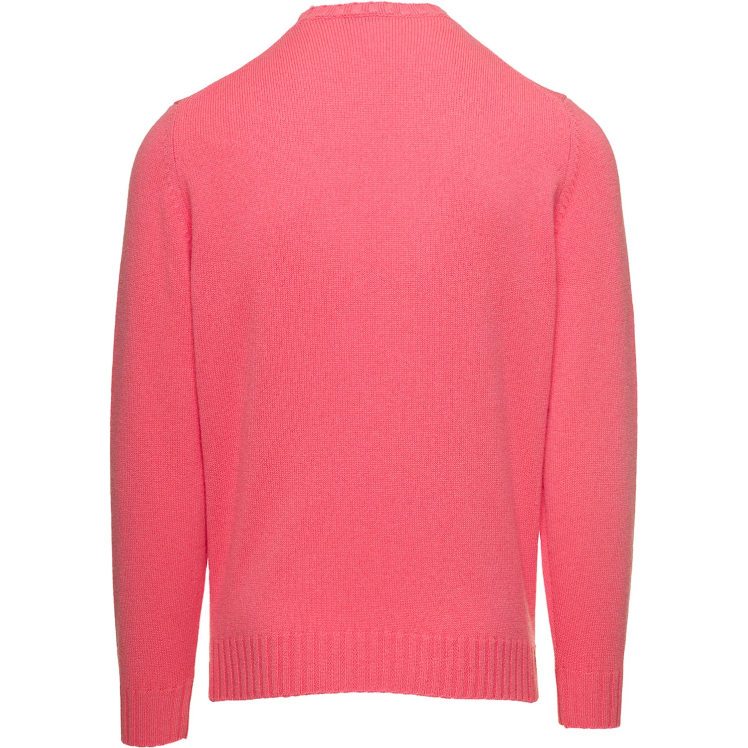 Salmon Pink Crewneck Sweater In Cashmere Man Gaudenzi