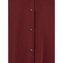 Bordeaux Shirt with Classic Collar in Tech Fabric Woman
