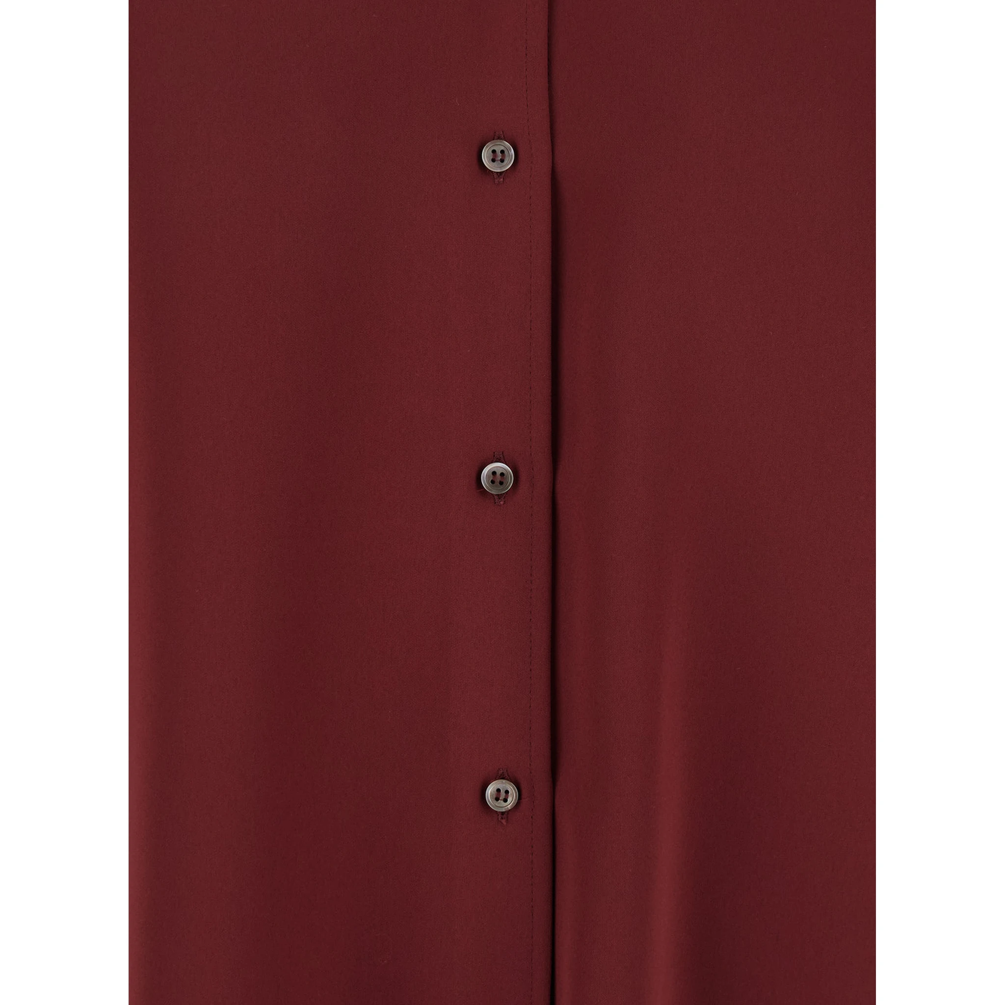 Bordeaux Shirt with Classic Collar in Tech Fabric Woman