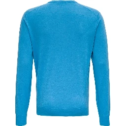 Wool and Silk Light Blue Sweater