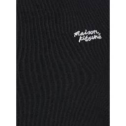 Black T-Shirt with Logo Lettering Printed on the Front in Cotton Woman