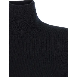 Adda Black High Neck Sweater in Cashmere Woman
