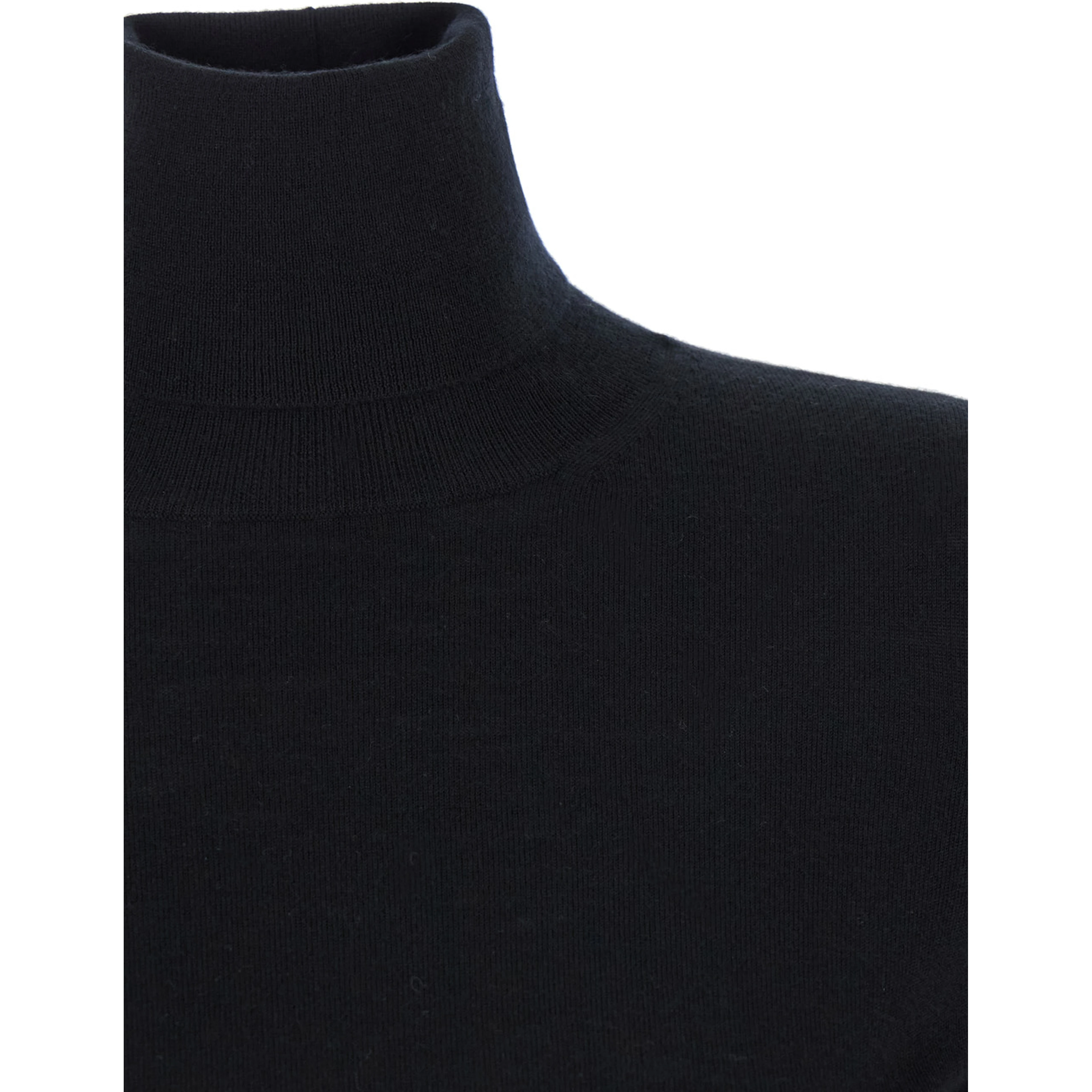 Adda Black High Neck Sweater in Cashmere Woman