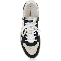 Dice Lo Black and Beige Two-Tone Sneakers in Calf Leather Man