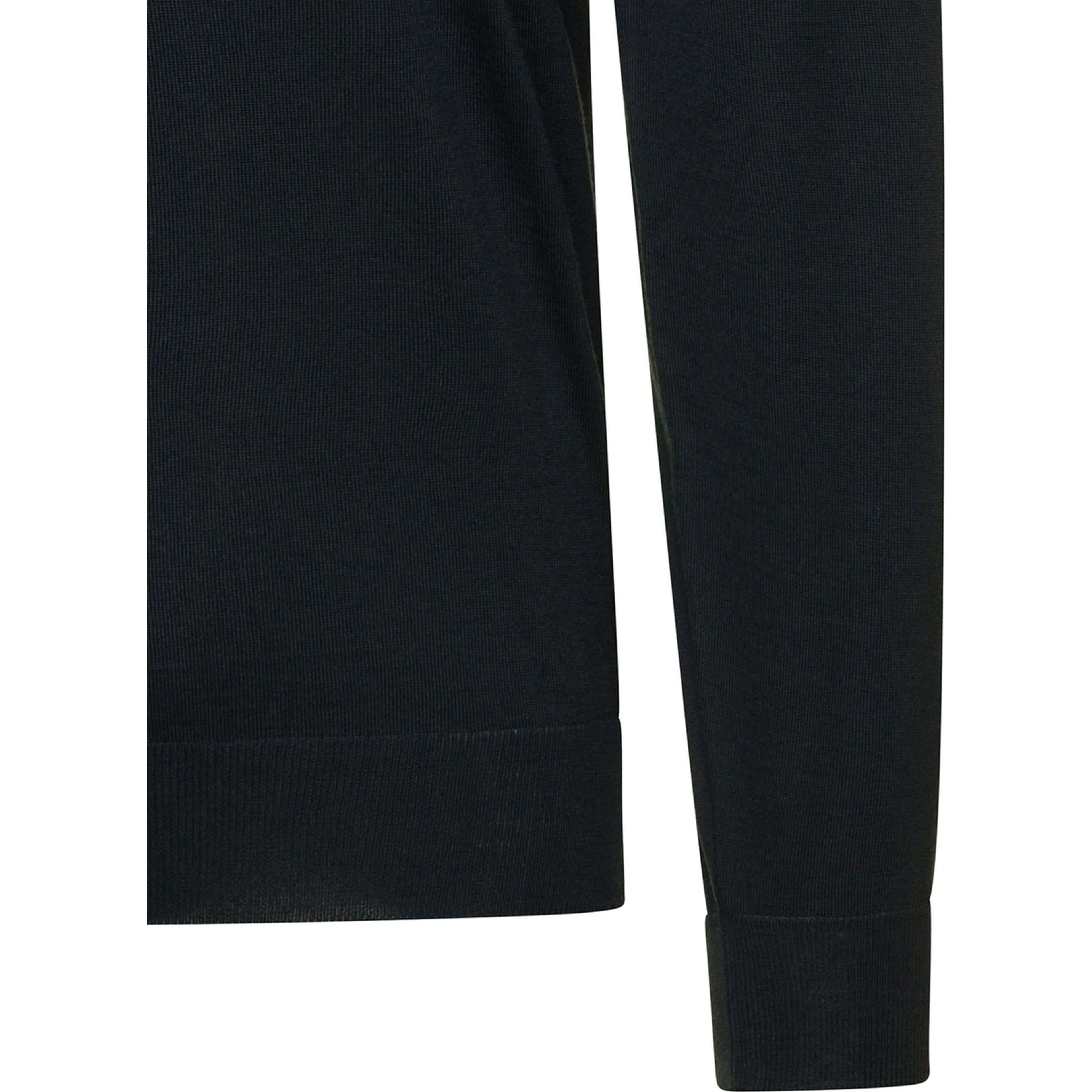 Dark Green Crewneck Sweater with Long Sleeves in Cashmere Man Gaudenzi