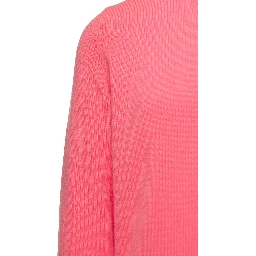 Salmon Pink Crewneck Sweater In Cashmere Man Gaudenzi