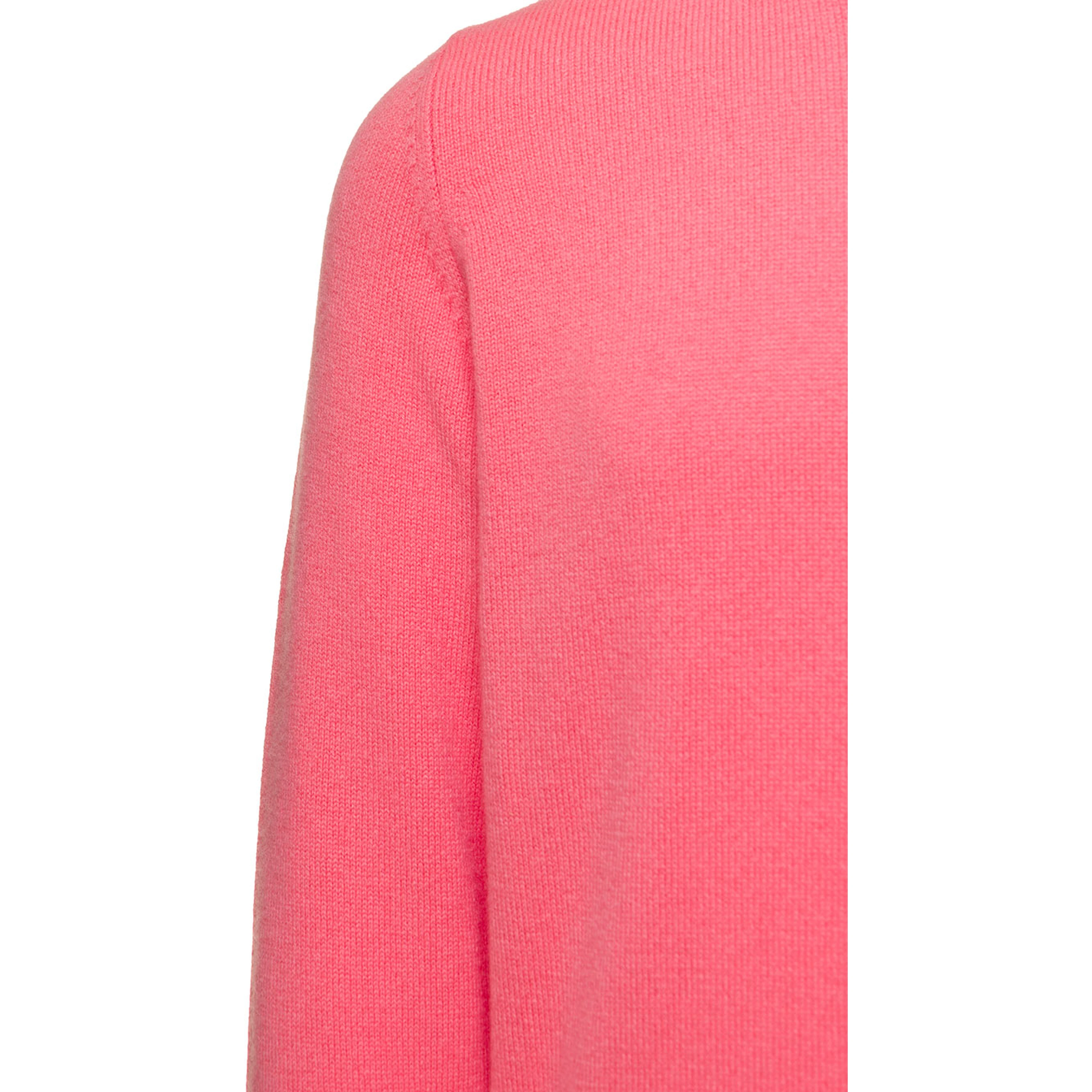 Salmon Pink Crewneck Sweater In Cashmere Man Gaudenzi