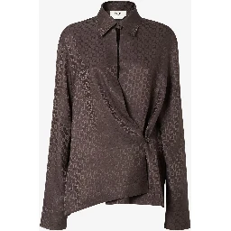 Jacquard FF silk shirt