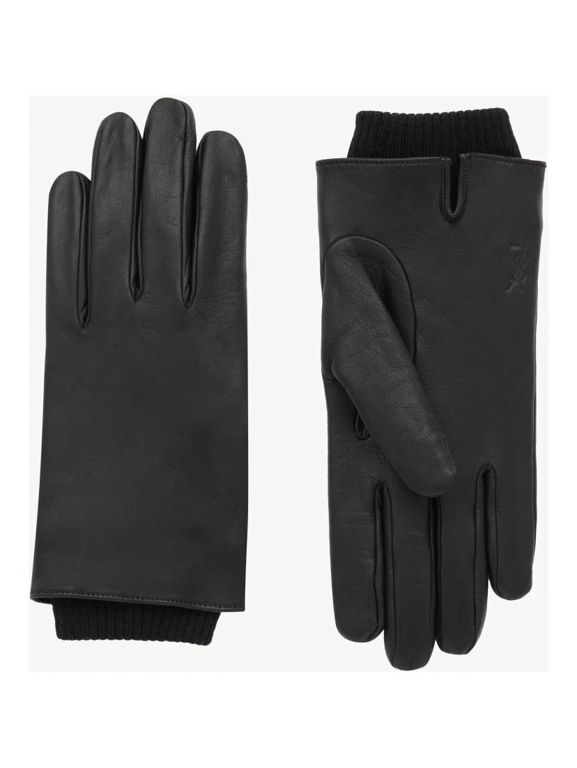 Gloves in wool and leather
