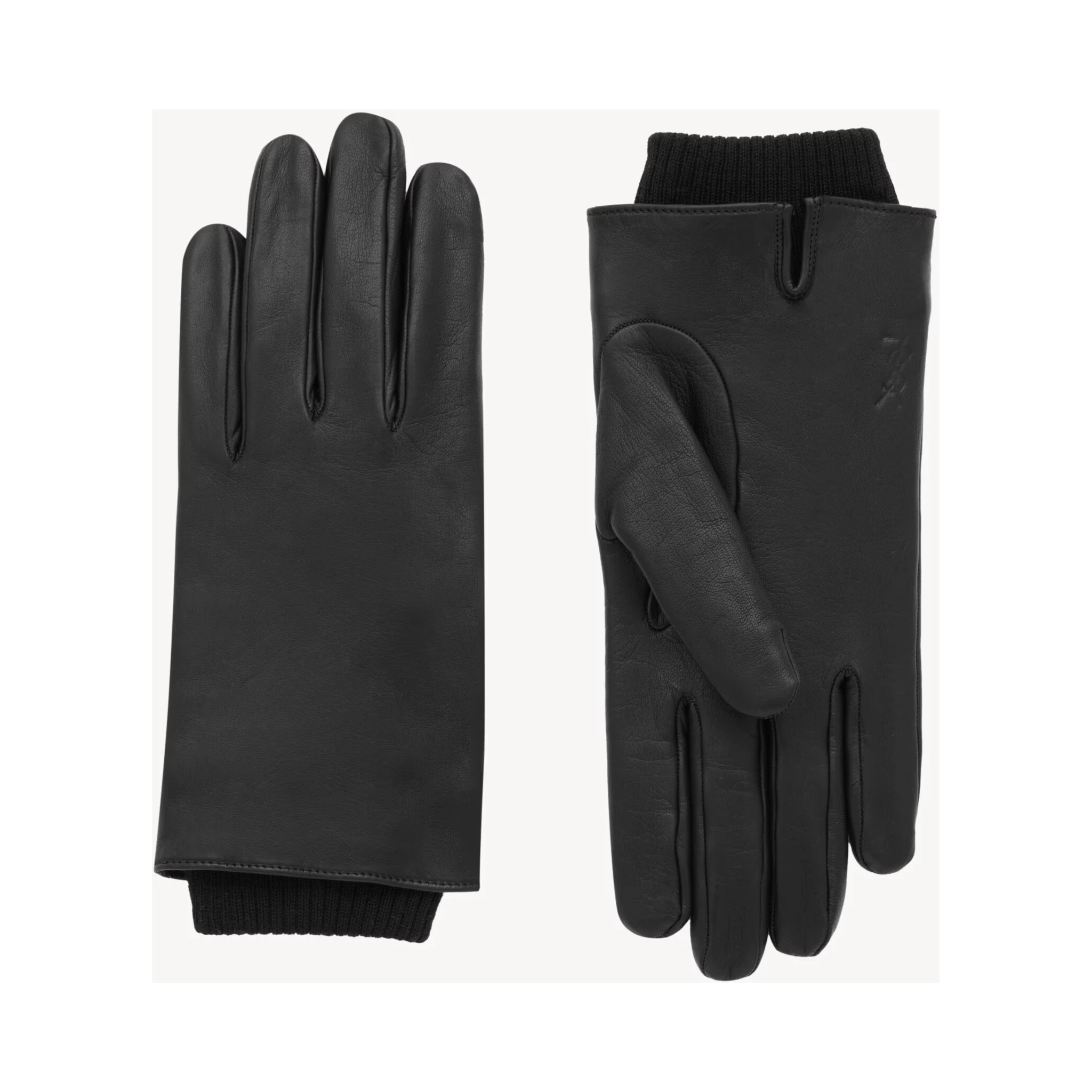 Gloves in wool and leather