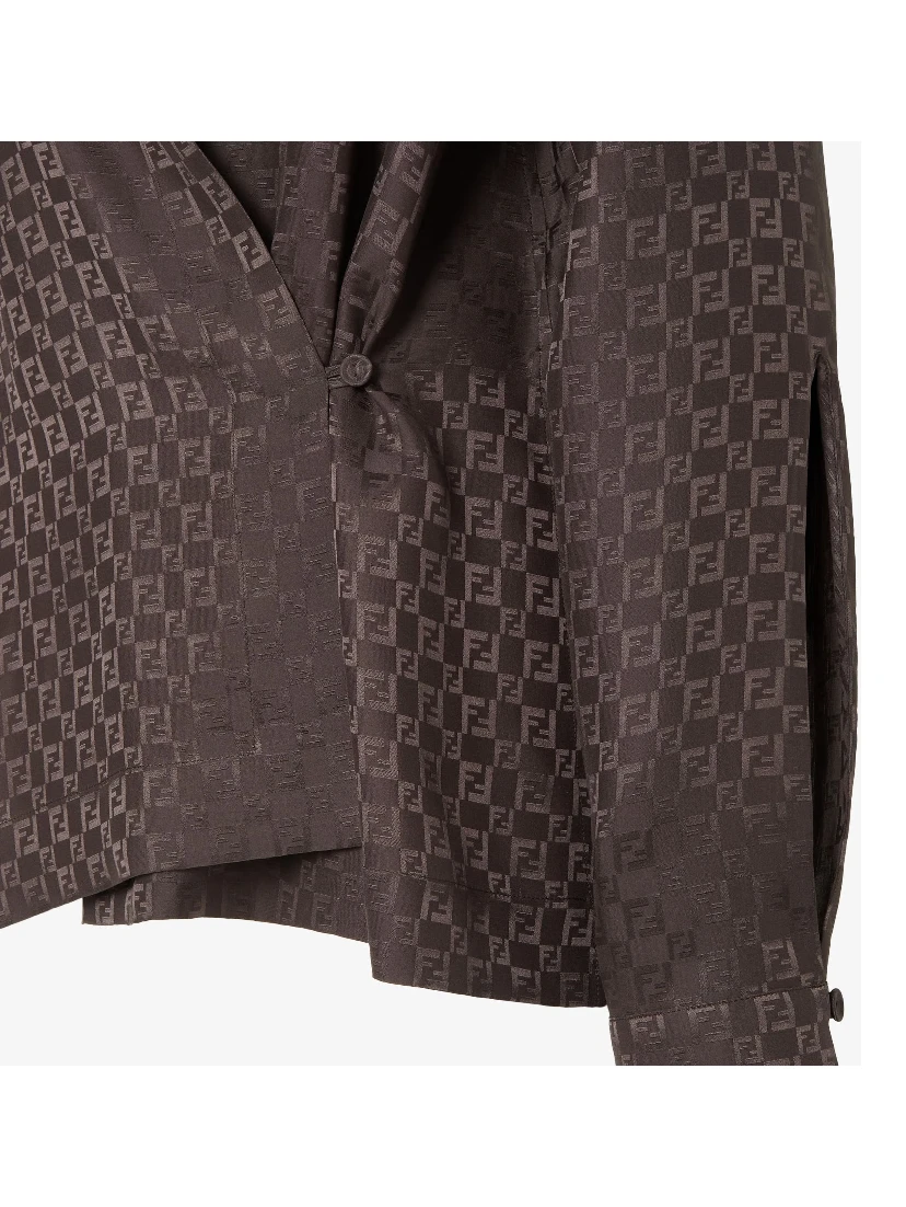 Jacquard FF silk shirt