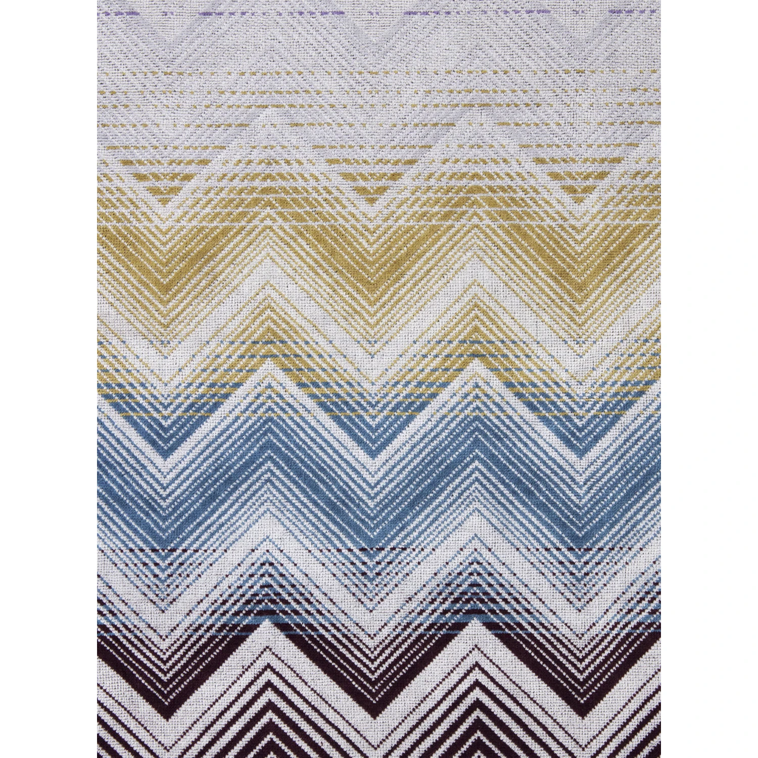 Marea Multicolor Beach Towel with Logo Lettering on the Front and ZigZag Motif in Cotton Home