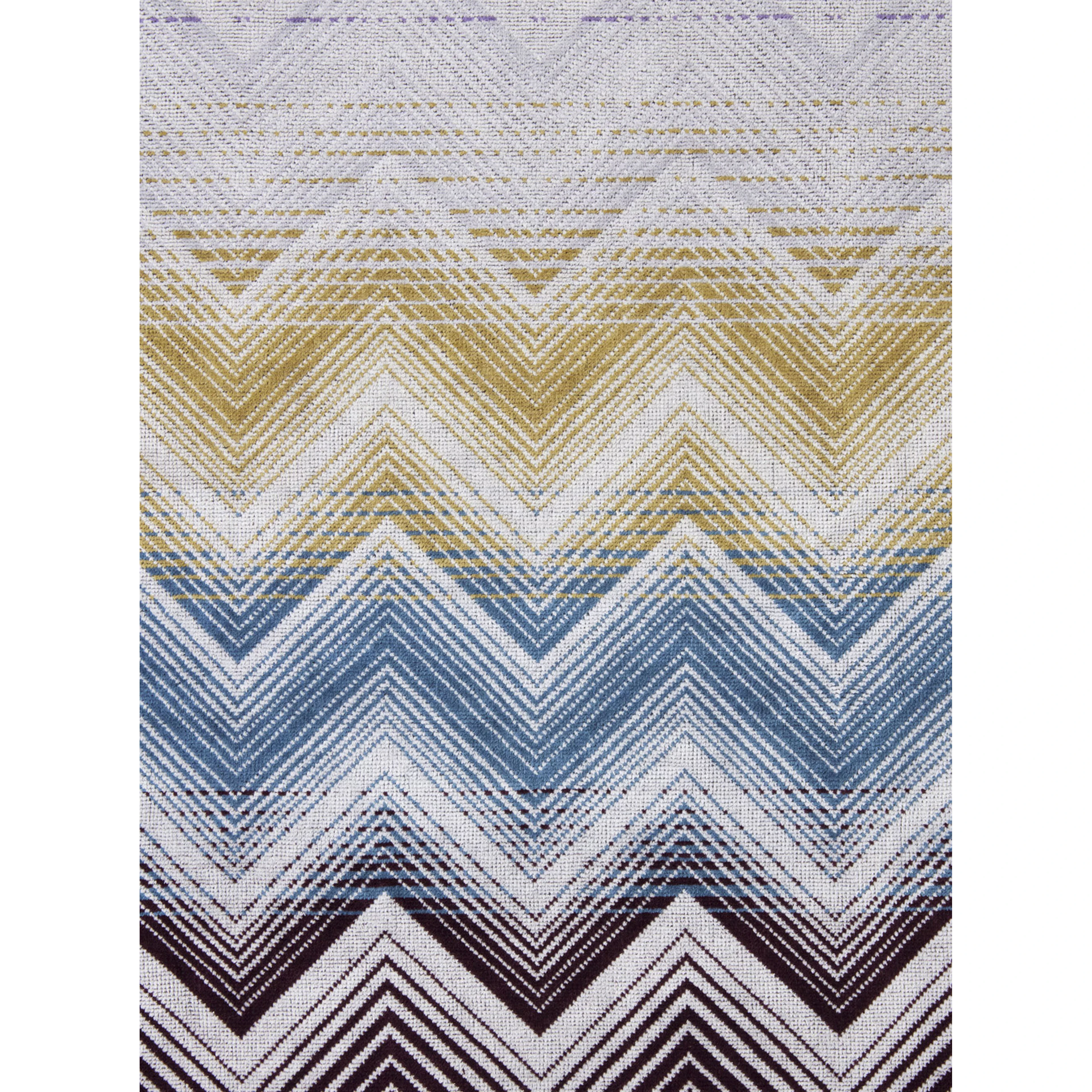 Marea Multicolor Beach Towel with Logo Lettering on the Front and ZigZag Motif in Cotton Home