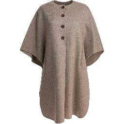 Cashmere midi cape
