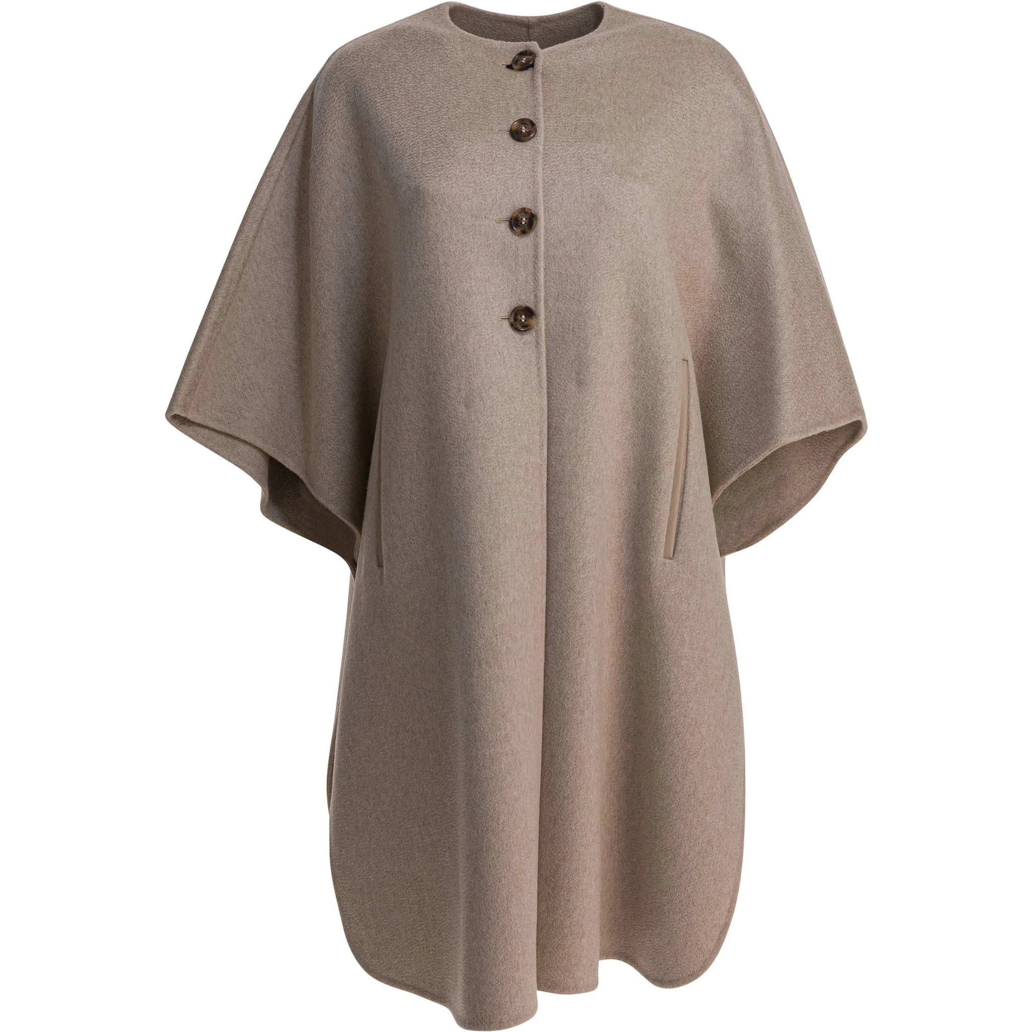 Cashmere midi cape