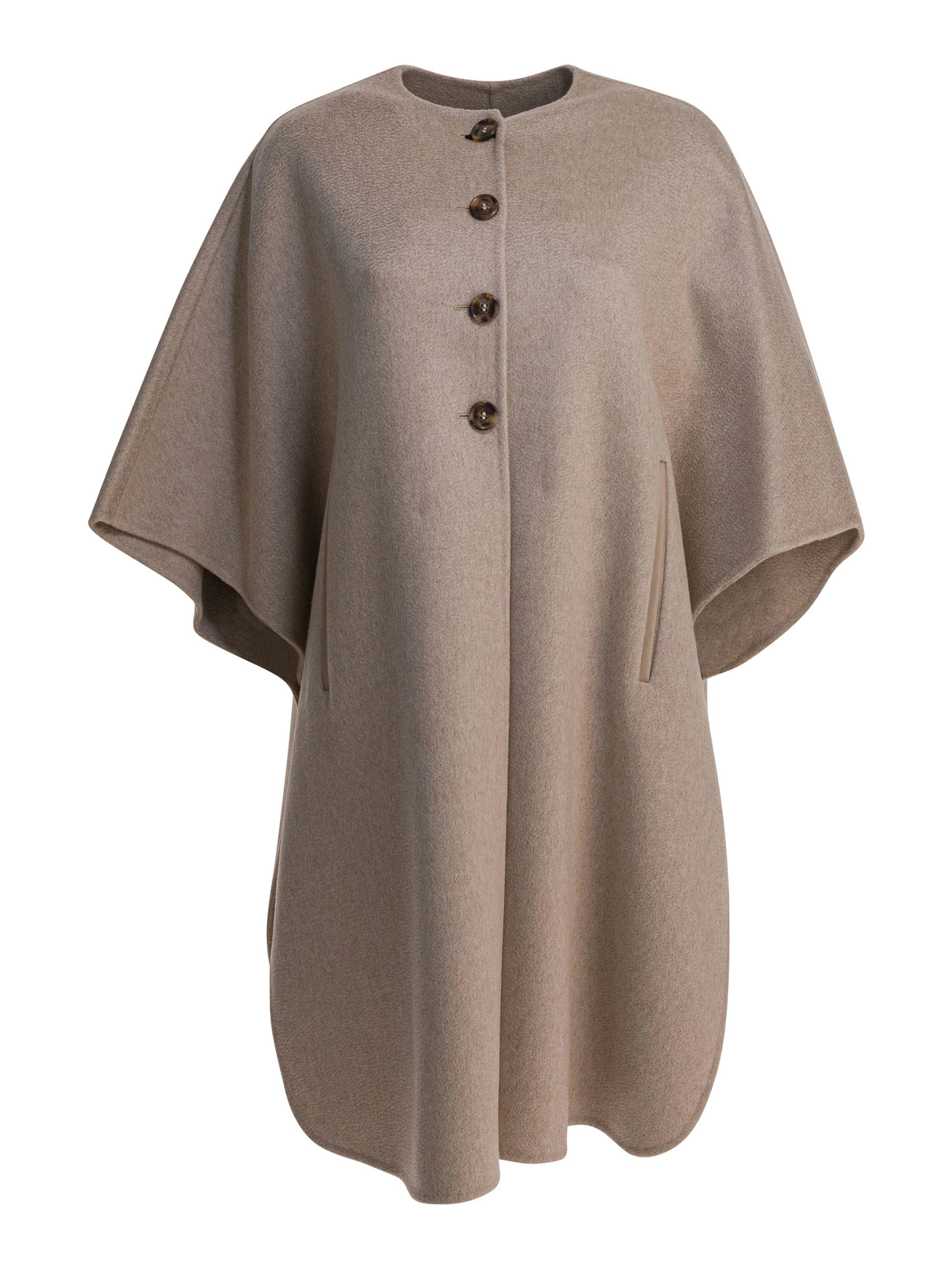 Cashmere midi cape