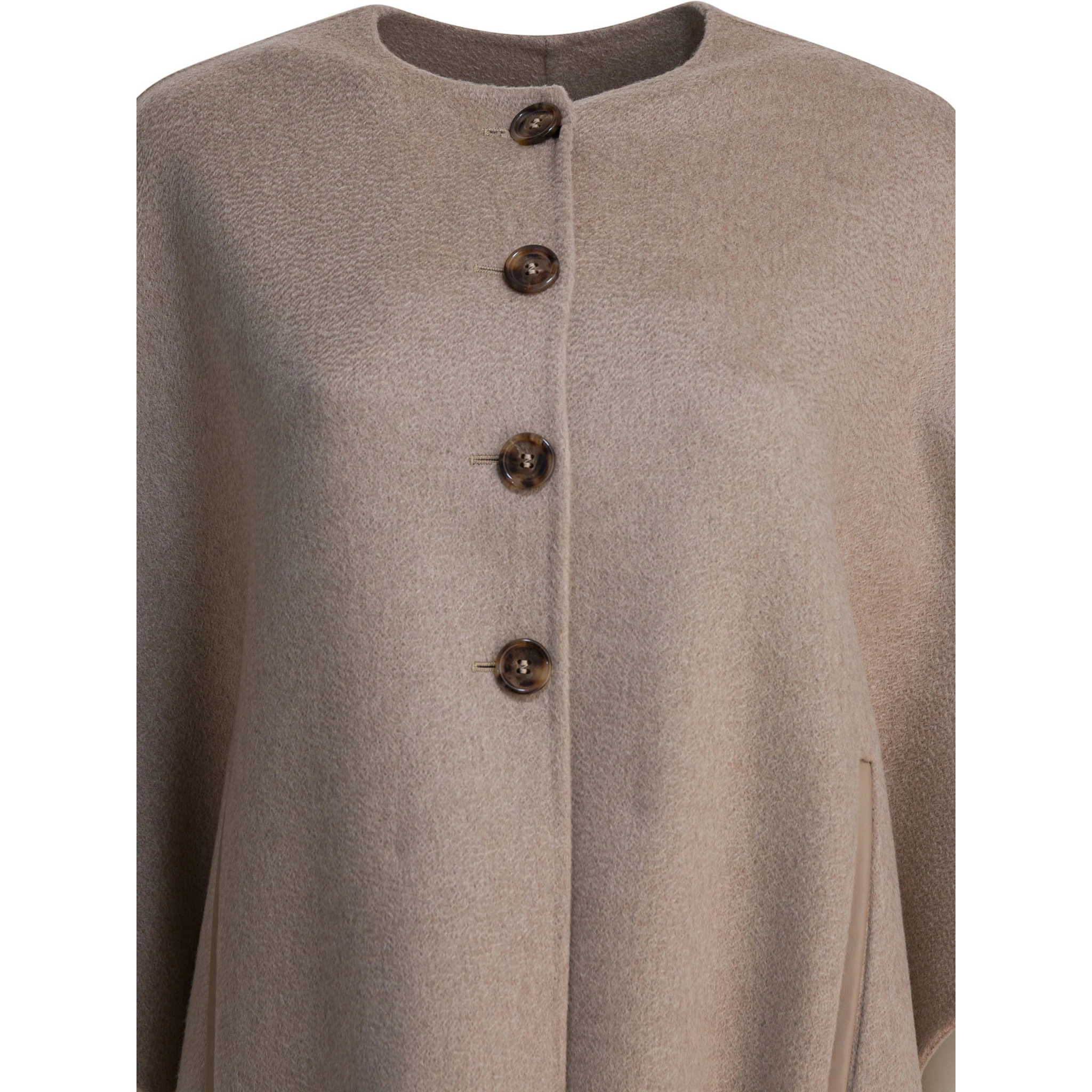 Cashmere midi cape