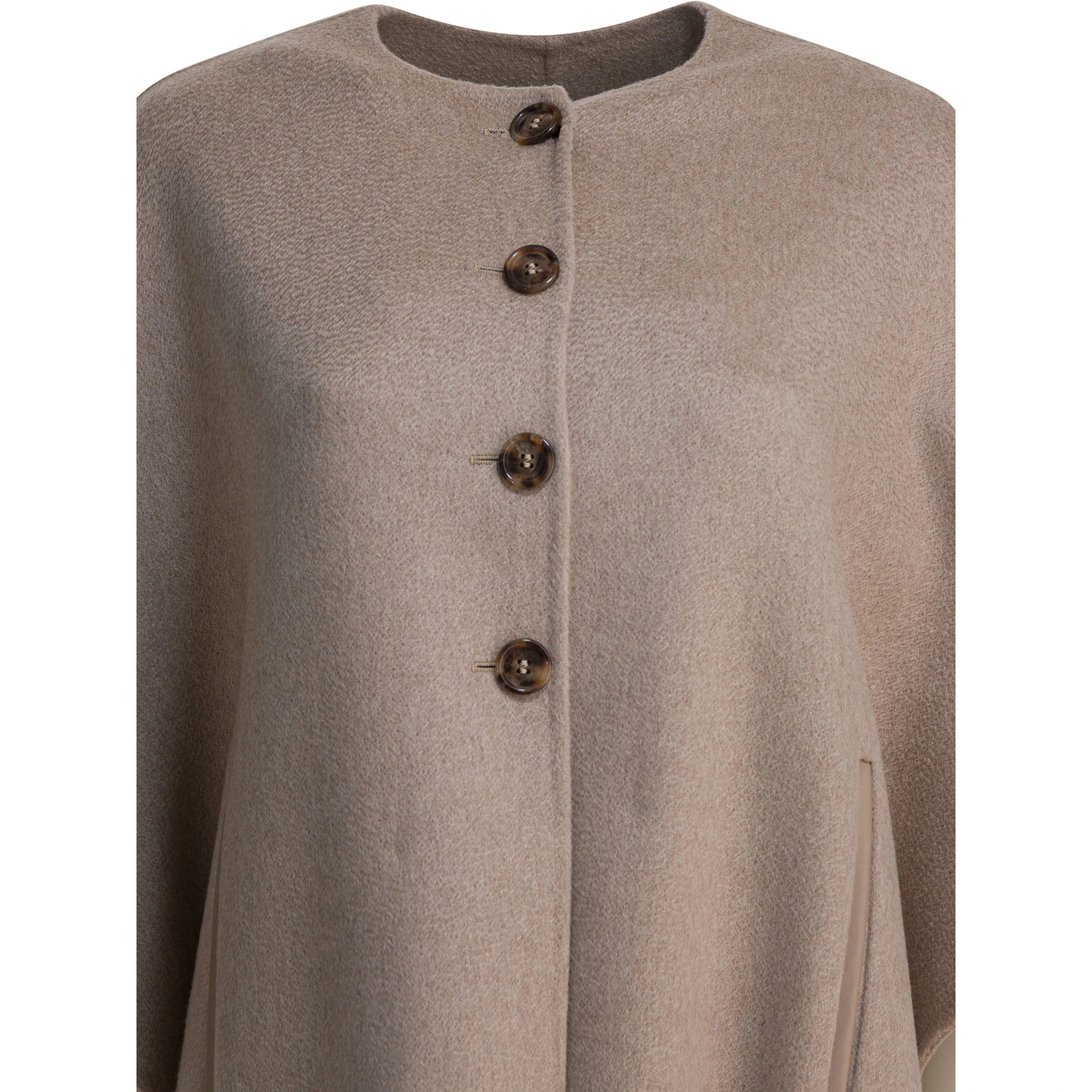 Cashmere midi cape