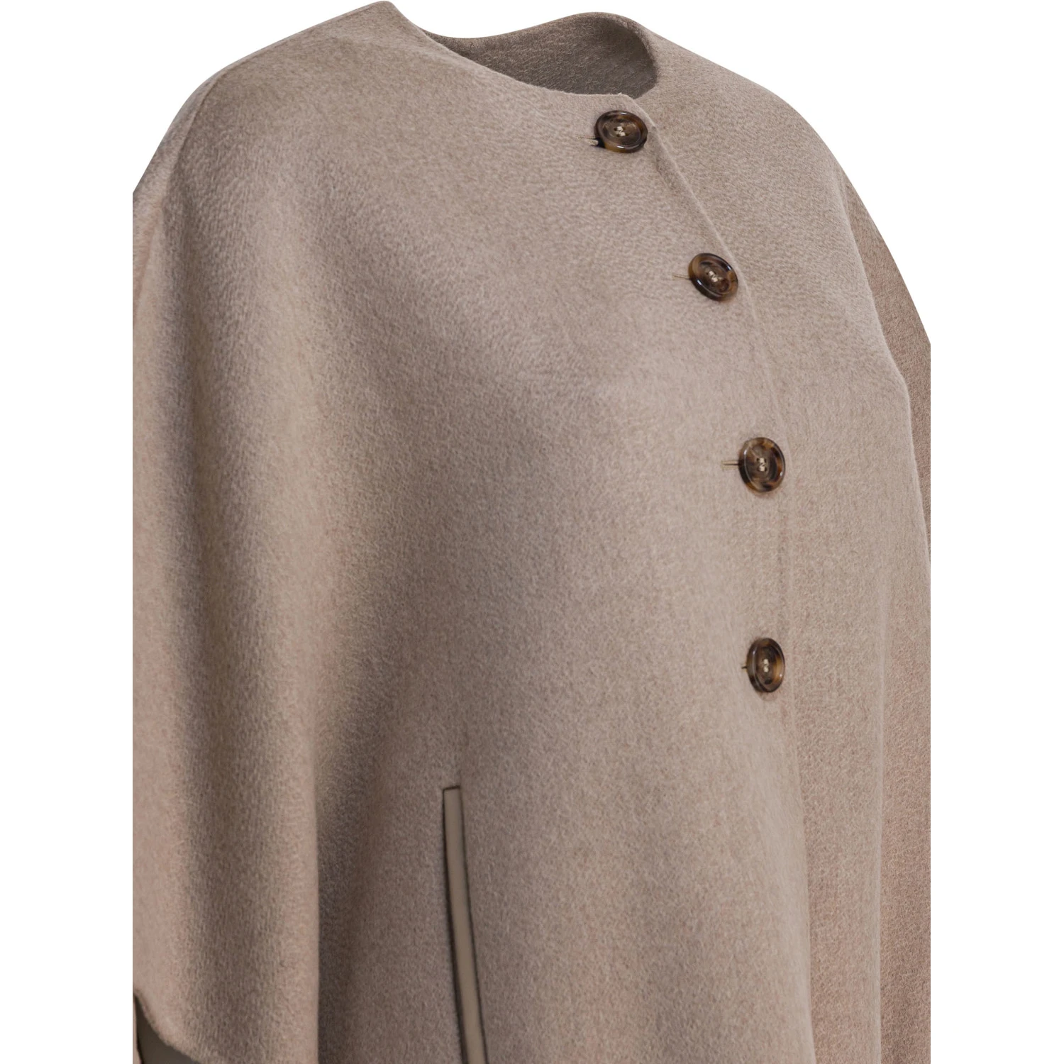 Cashmere midi cape