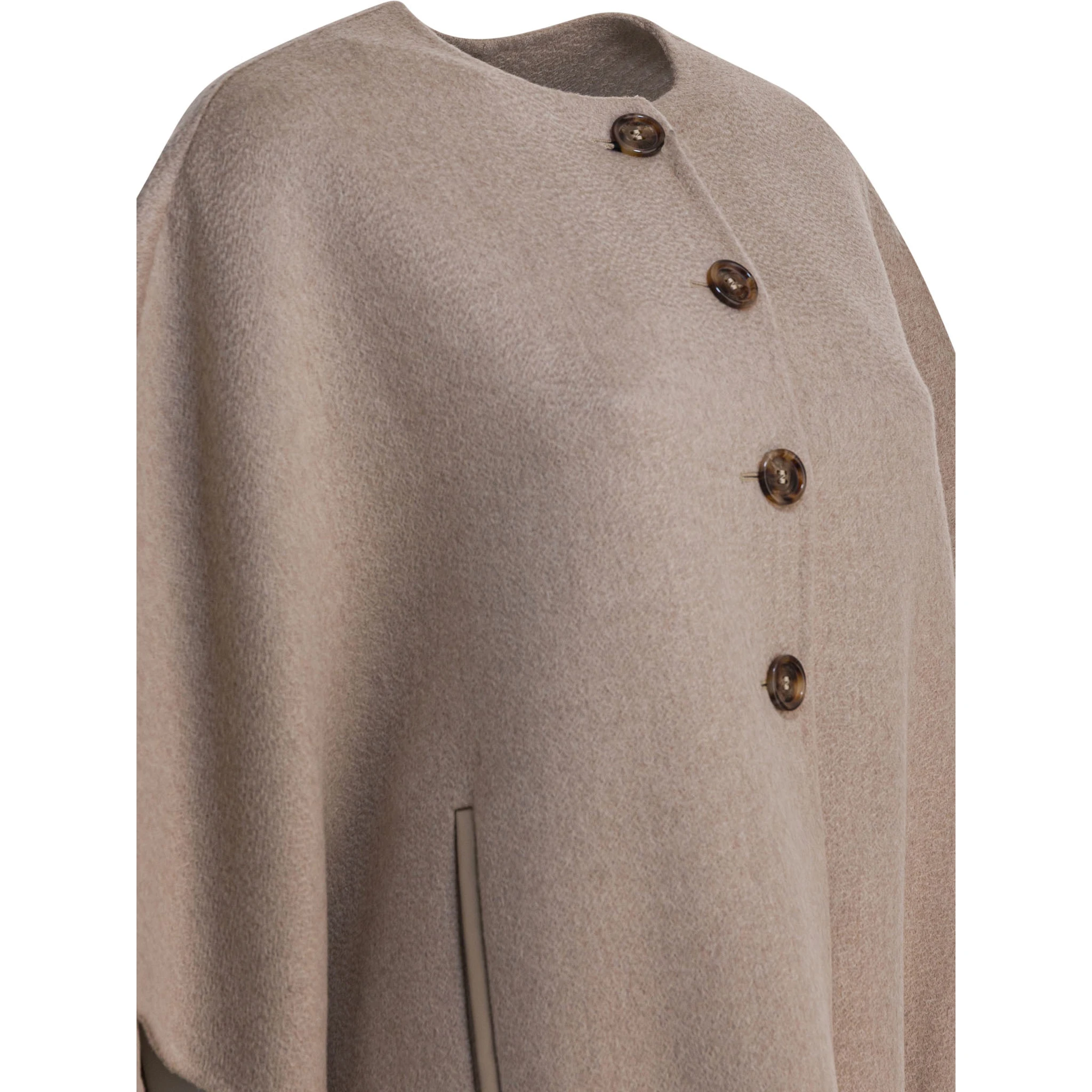 Cashmere midi cape