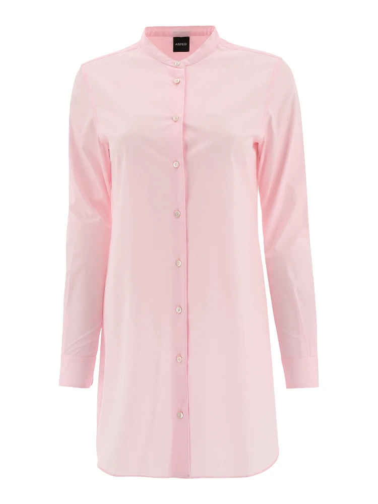 Mandarin collar shirt