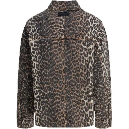 Leopard denim jacket