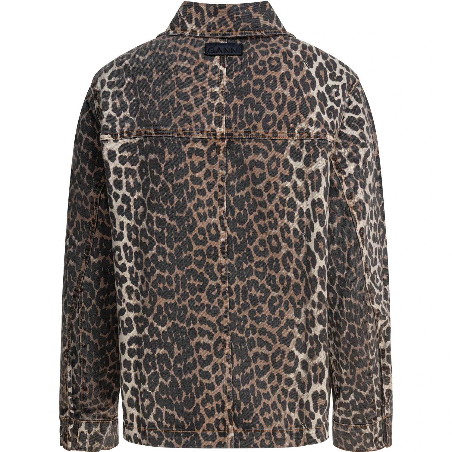 Leopard denim jacket