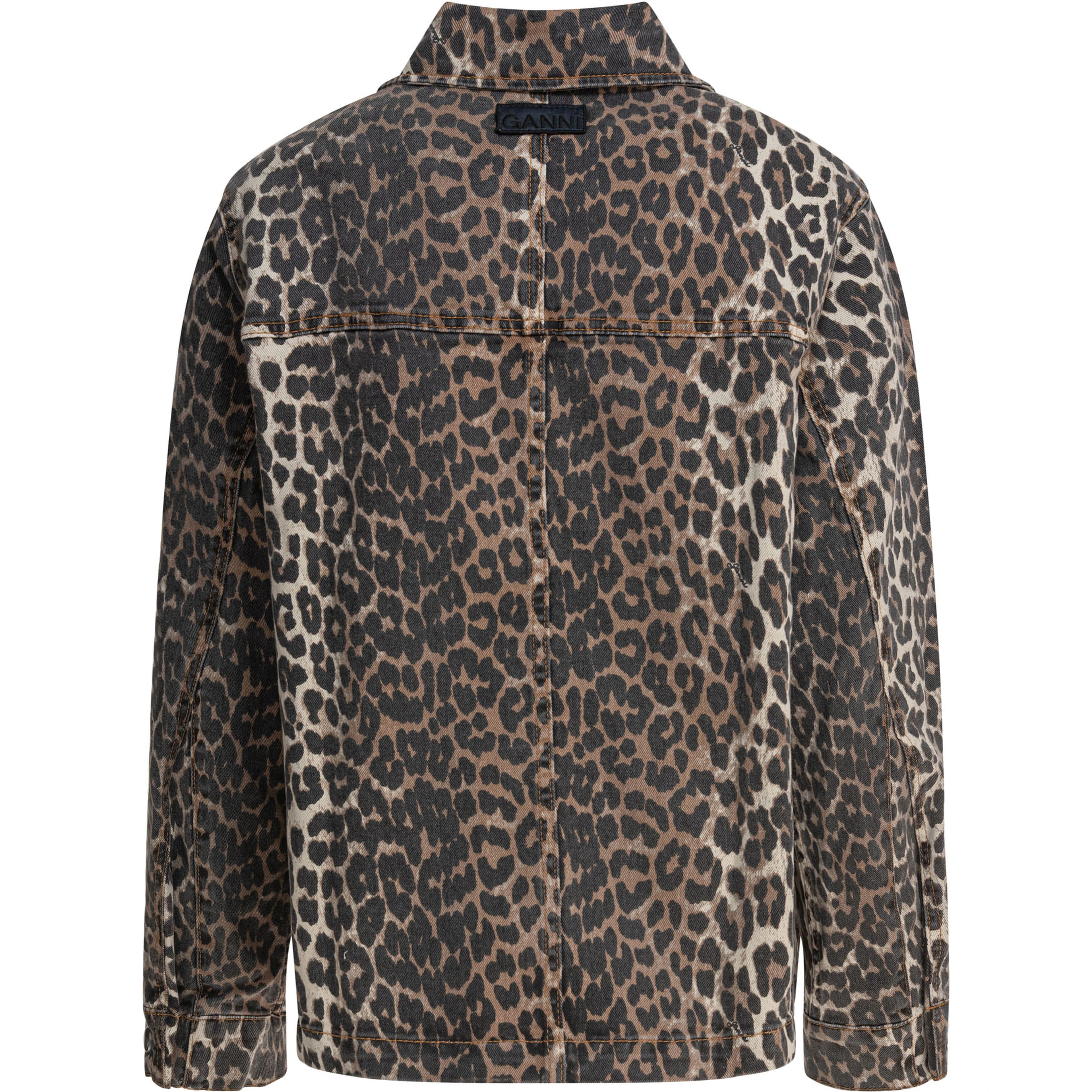 Leopard denim jacket