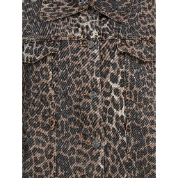 Leopard denim jacket