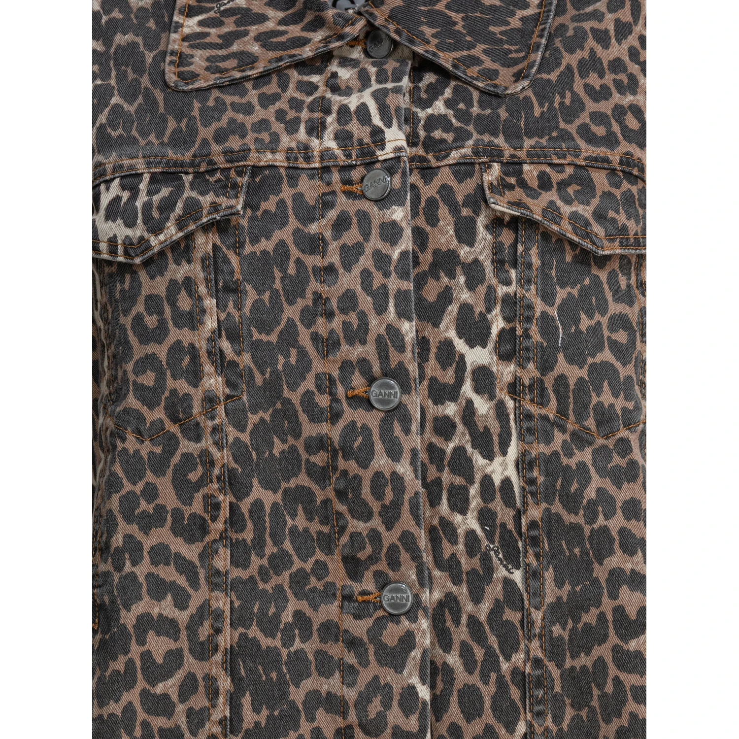 Leopard denim jacket