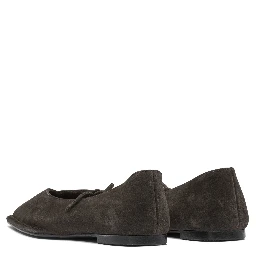 Sway Suede Coffee Brown Leather Ballet Flats