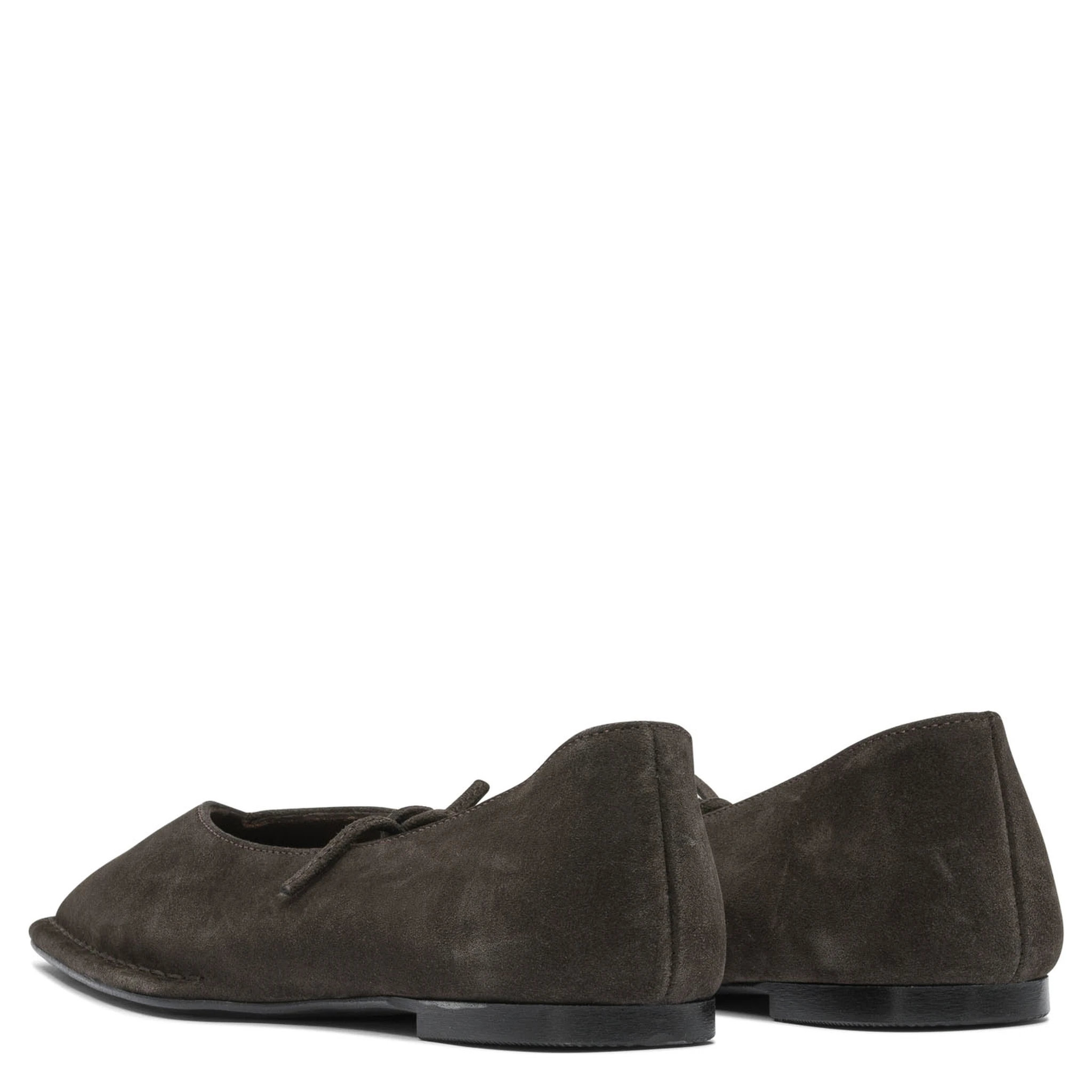Sway Suede Coffee Brown Leather Ballet Flats