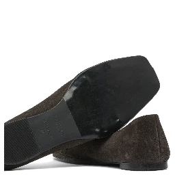 Sway Suede Coffee Brown Leather Ballet Flats