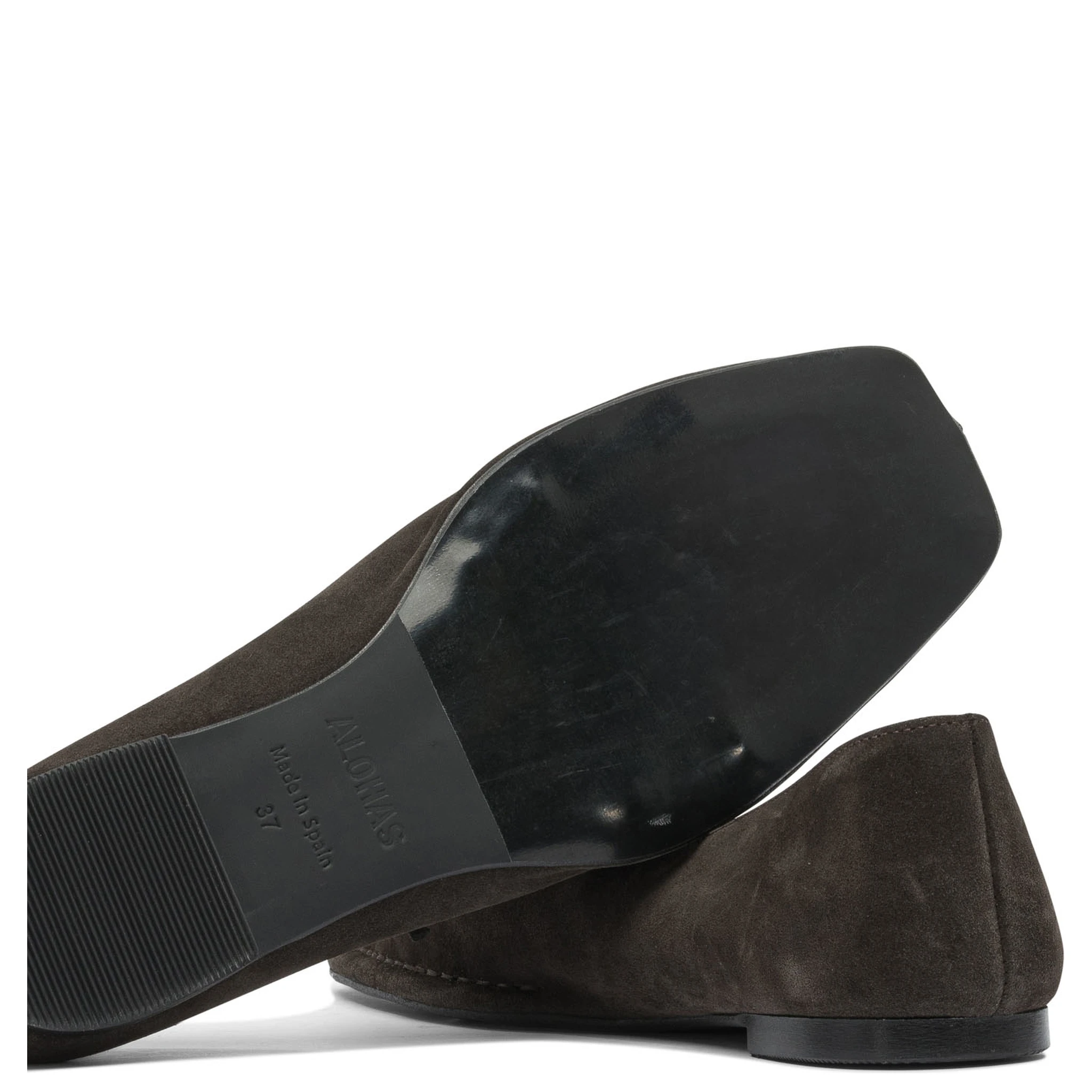 Sway Suede Coffee Brown Leather Ballet Flats