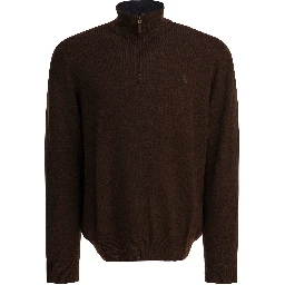 Wool sweater with zipper