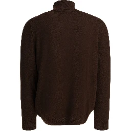 Wool sweater with zipper