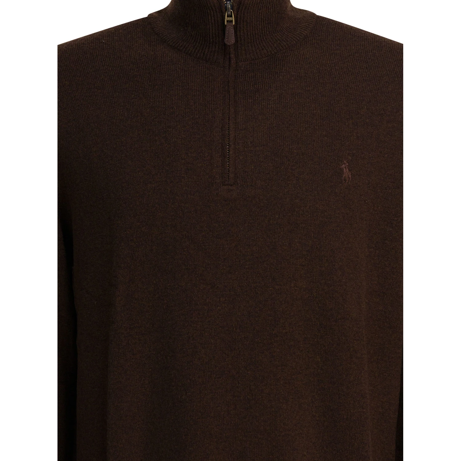 Wool sweater with zipper