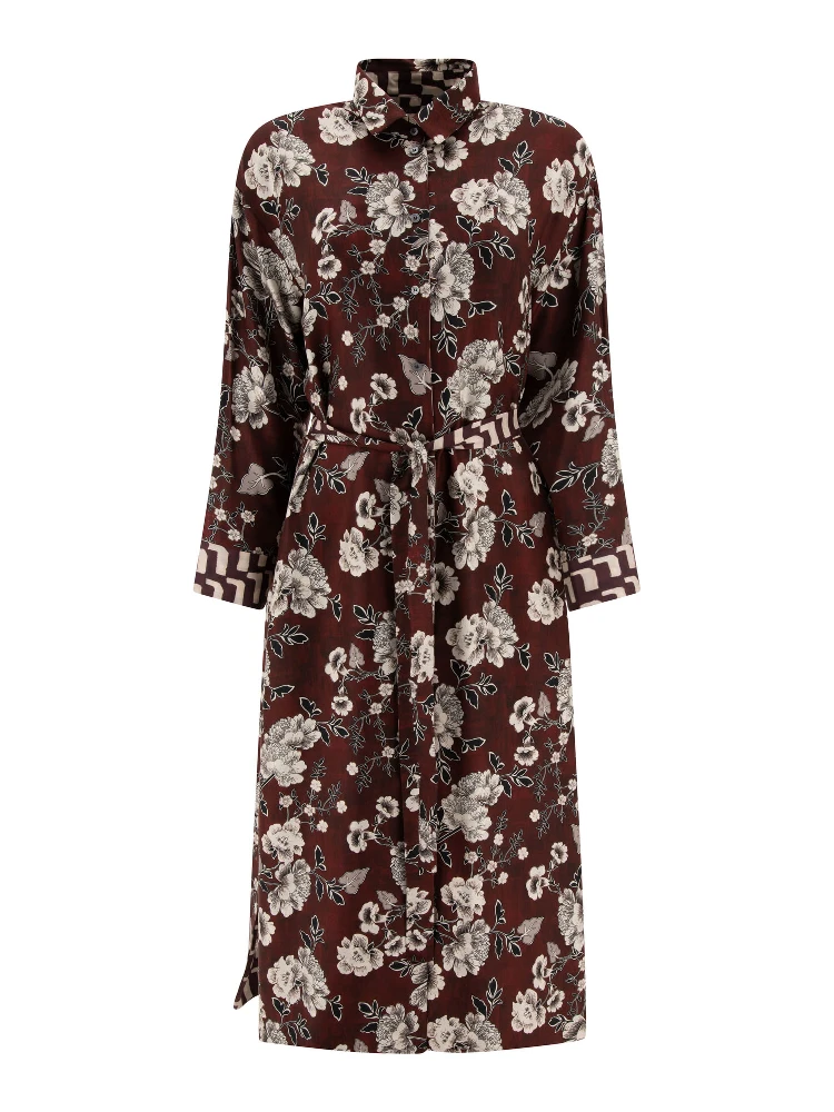 "Micaela" reversible silk shirt dress alternative