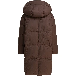 Long down jacket with over hood