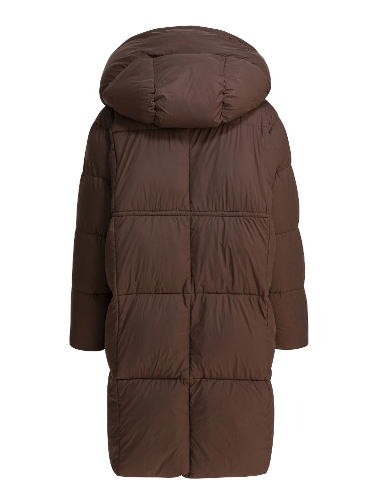 Long down jacket with over hood alternative