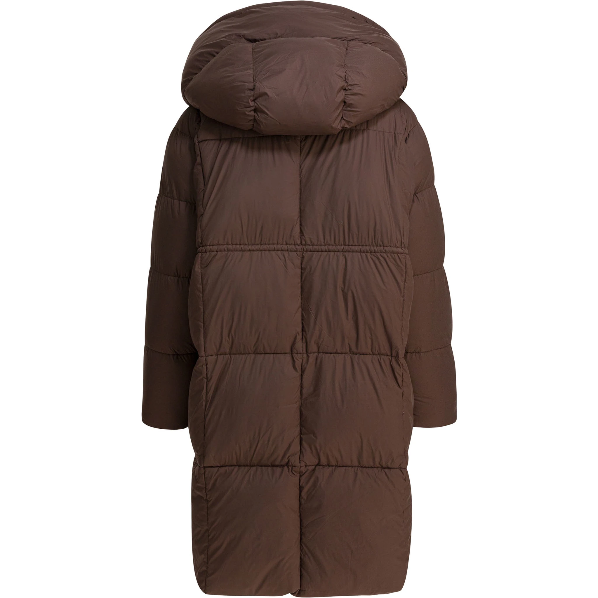 Long down jacket with over hood