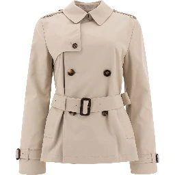 Cotton blend trench jacket
