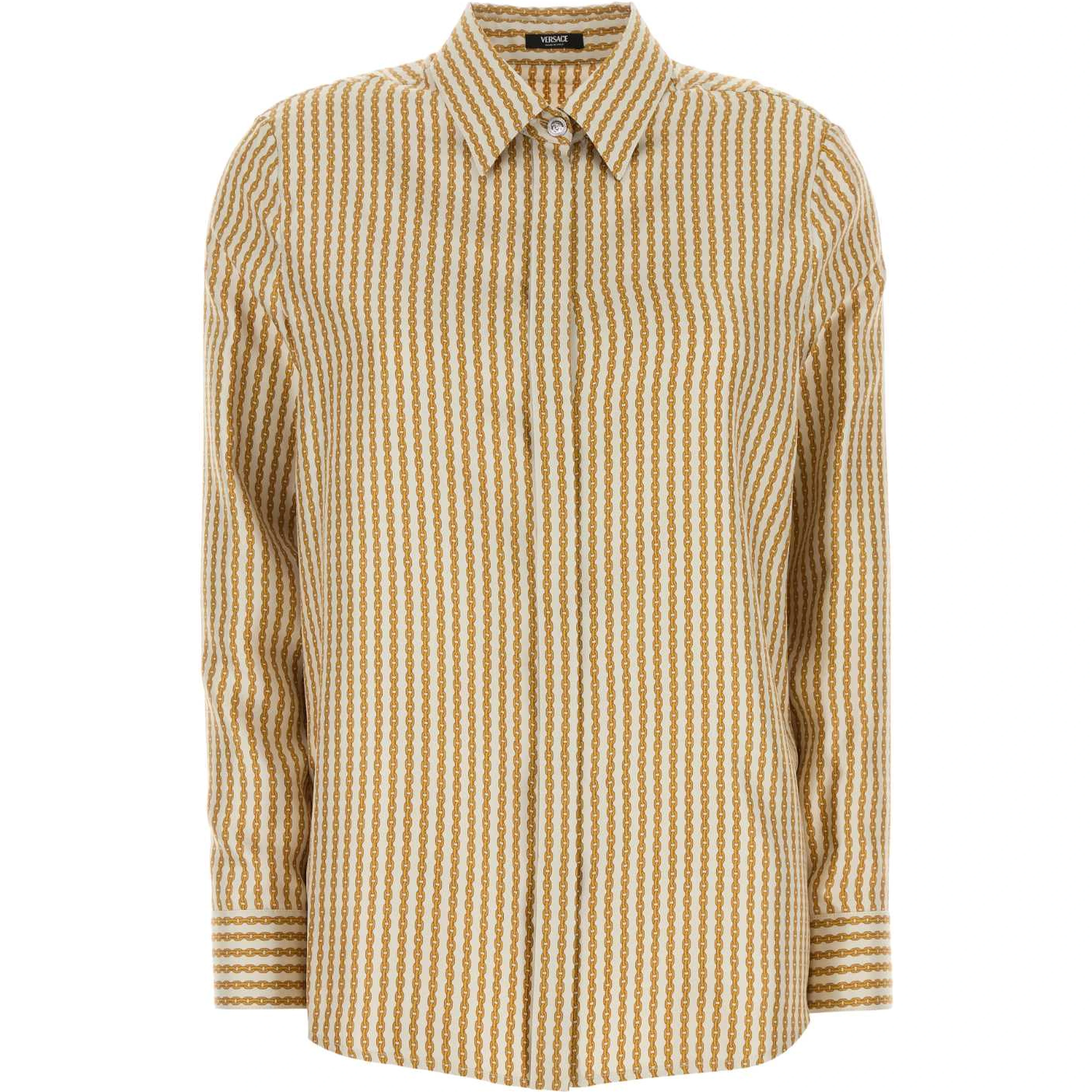 FORMAL SHIRT PINSTRIPE CHAIN ON RESPONSIBLE SILK T