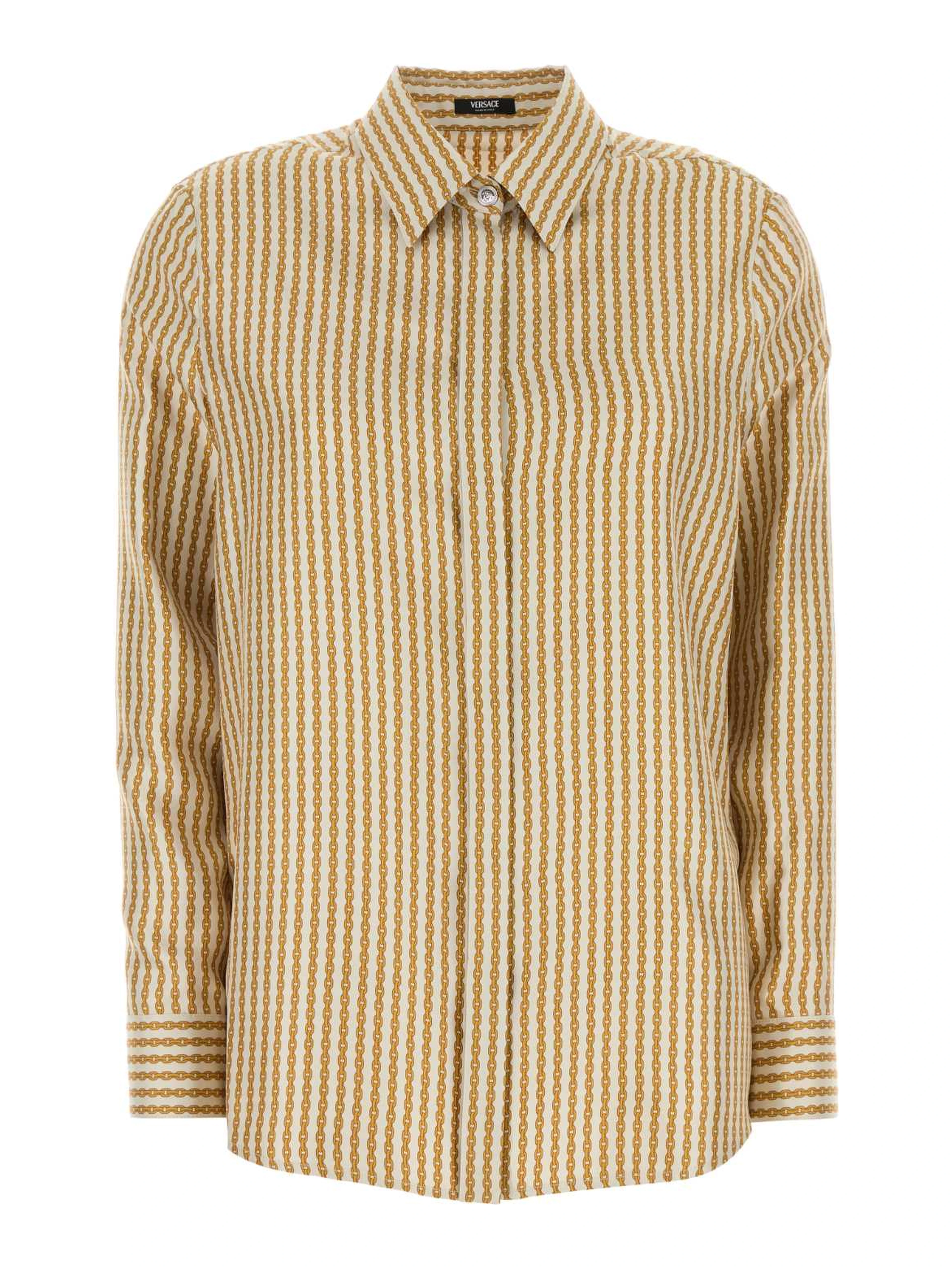 FORMAL SHIRT PINSTRIPE CHAIN ON RESPONSIBLE SILK T