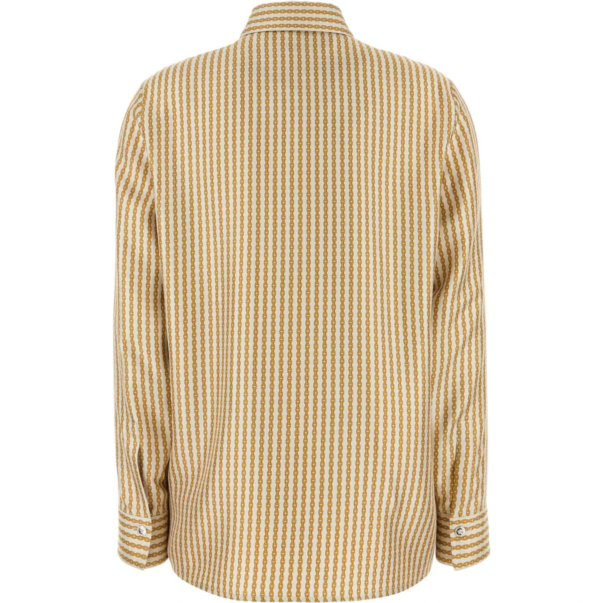 FORMAL SHIRT PINSTRIPE CHAIN ON RESPONSIBLE SILK T