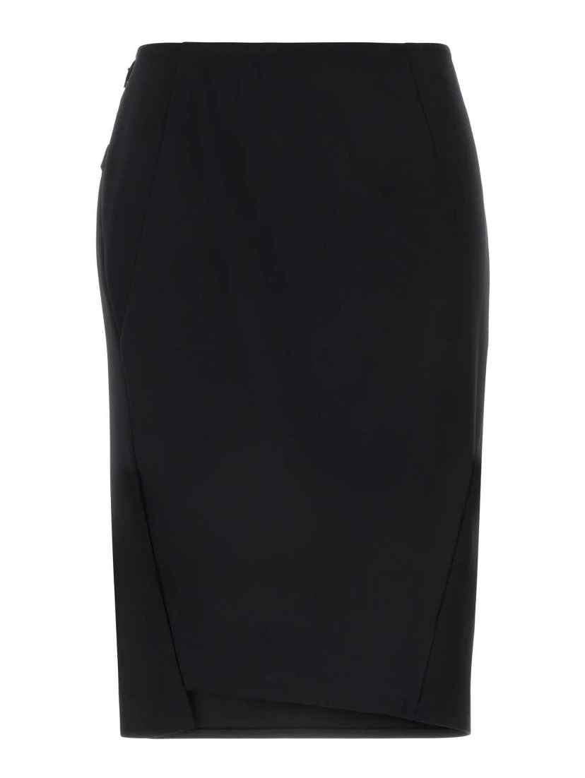 SKIRT STRETCH WOOL FABRIC