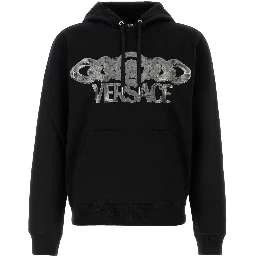 SWEATSHIRT NON-BRUSHED SWEAT FABRIC + MEDUSA ON CH